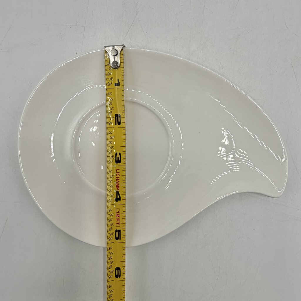 Set Of 2 DEAGOURMET Ninfea Classico Cappuccino Cups & Saucers Fine White Porcelain Made In Italy /cb
