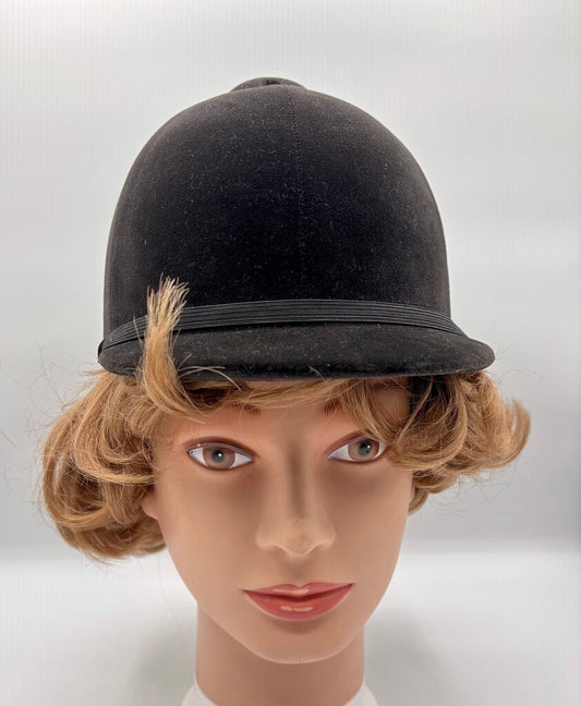 Equestrian Boltaron Safety Crown Velvet Hard Riding Helmet /j