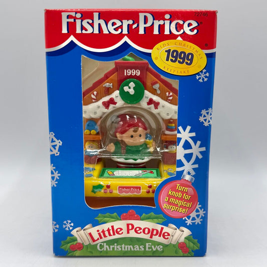 1999 Fisher Price Little People Christmas Eve Keepsake Ornament NIB /cb