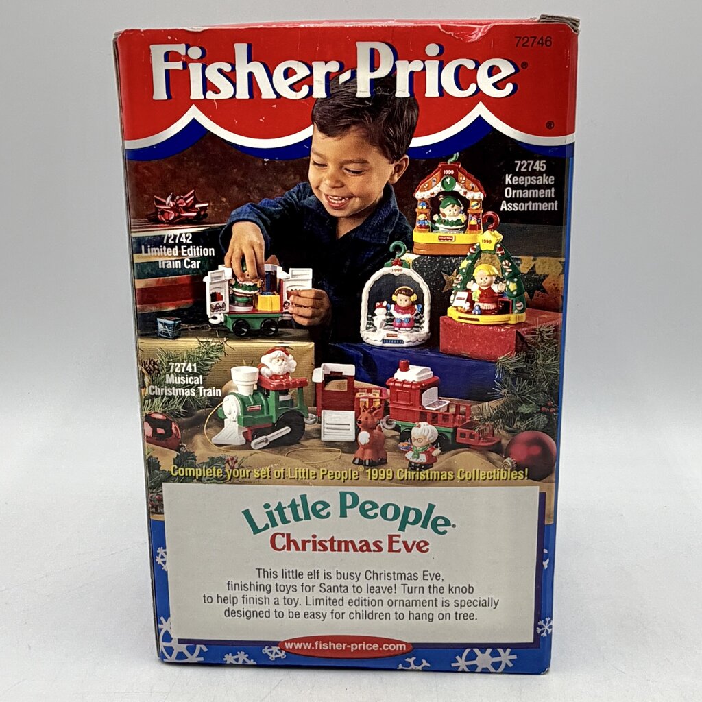 1999 Fisher Price Little People Christmas Eve Keepsake Ornament NIB /cb