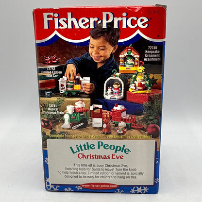 1999 Fisher Price Little People Christmas Eve Keepsake Ornament NIB /cb