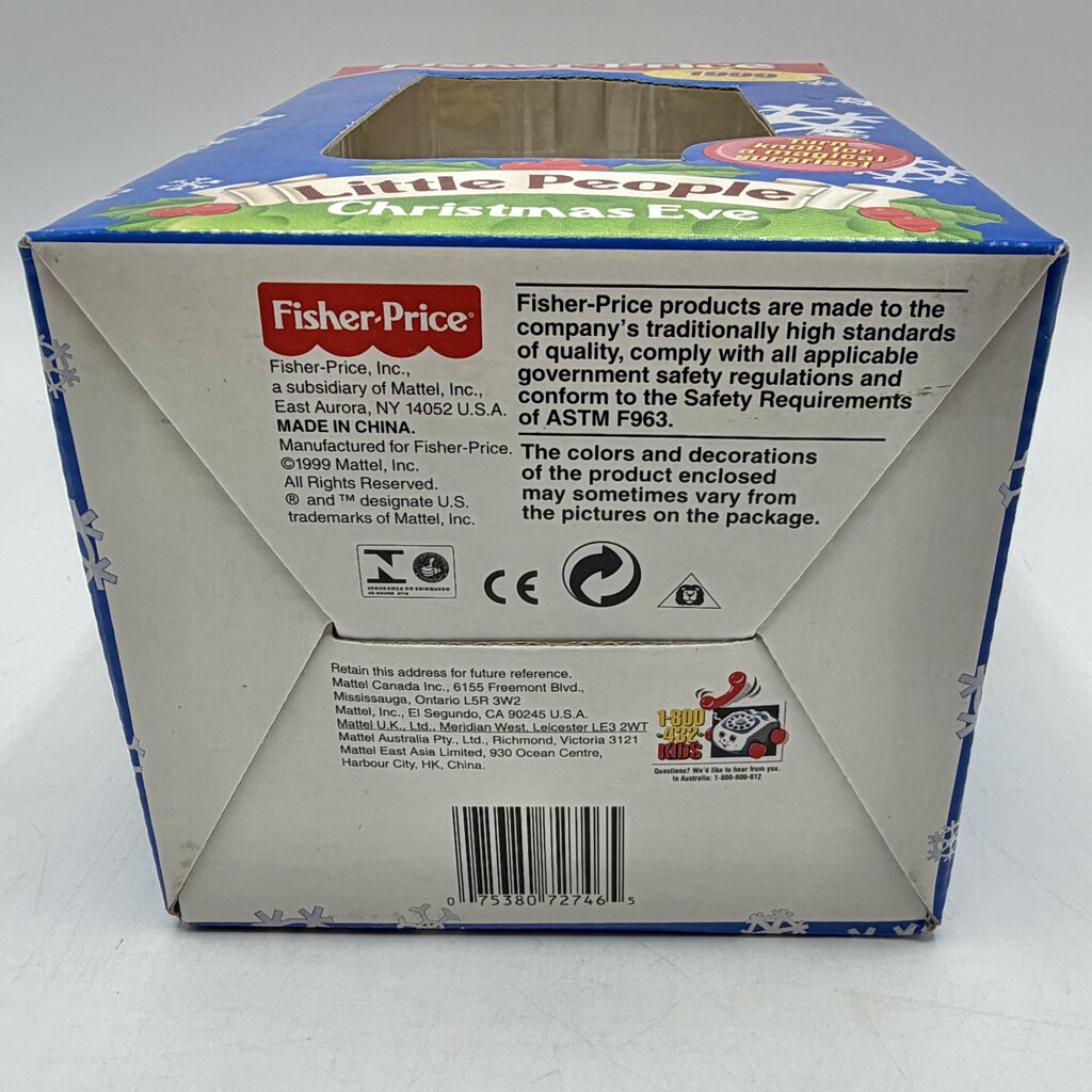 1999 Fisher Price Little People Christmas Eve Keepsake Ornament NIB /cb