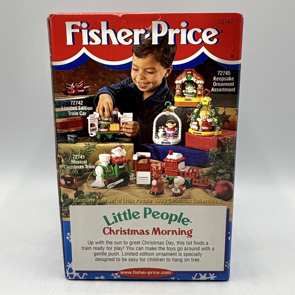 1999 Fisher Price Little People Christmas Morning Keepsake Ornament NIB /cb