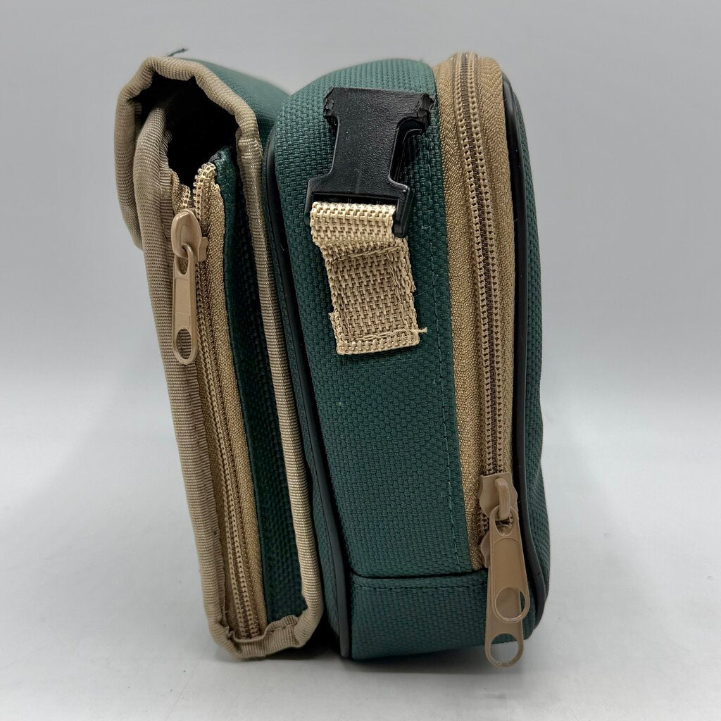 Vintage Discwasher Green Nylon Portable CD Player Discman/Walkman Carrying Case Shoulder Bag