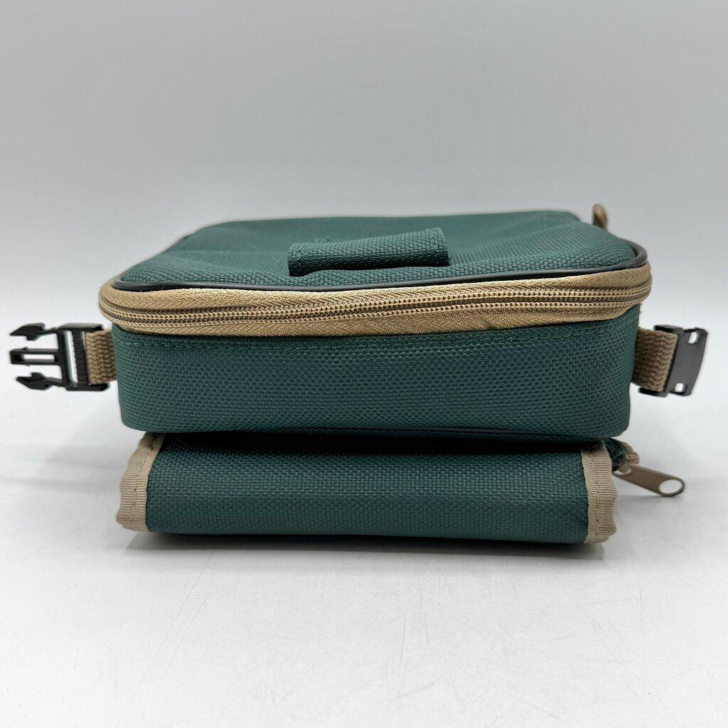 Vintage Discwasher Green Nylon Portable CD Player Discman/Walkman Carrying Case Shoulder Bag