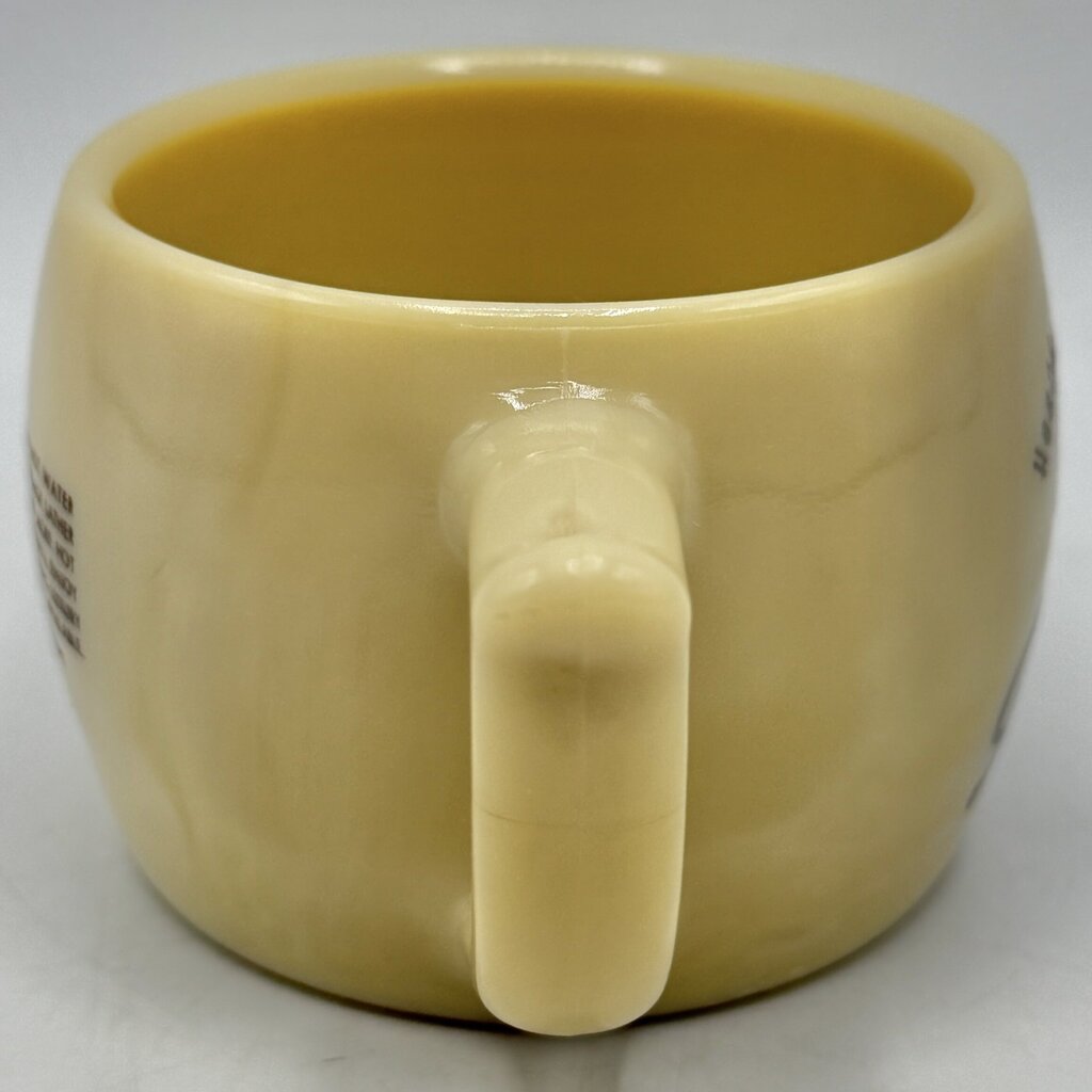 Vintage 1940s Seaforth Heather ‘n Fern Custard Glass Shaving Mug /cb