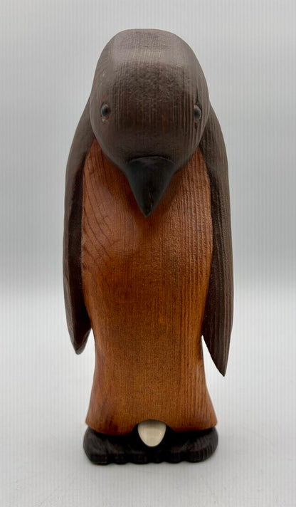Carved Wooden Pelican 8.5” Artist Signed /j