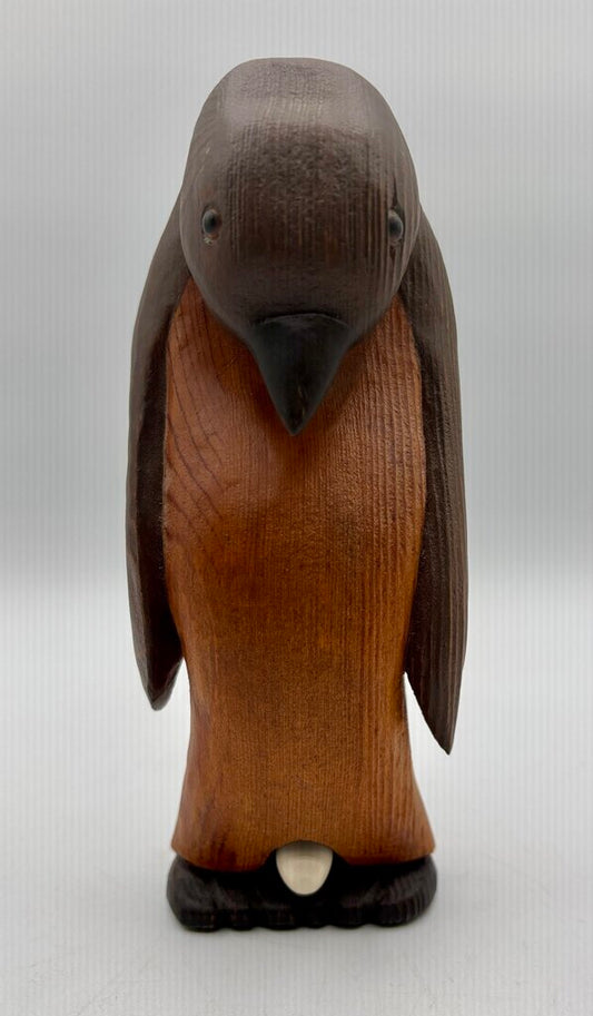 Carved Wooden Pelican 8.5” Artist Signed /j