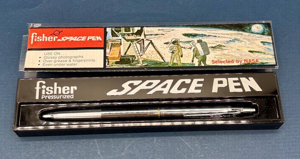 Vtg. Fisher Space Pen Pressurized Crome Ball Point /j