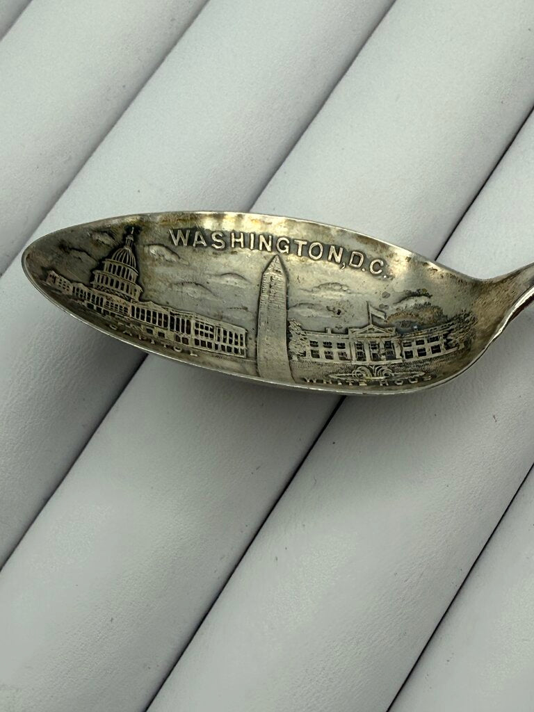 Antique Sterling Silver Souvenir Spoon Washington D.C. 12 gr /ro