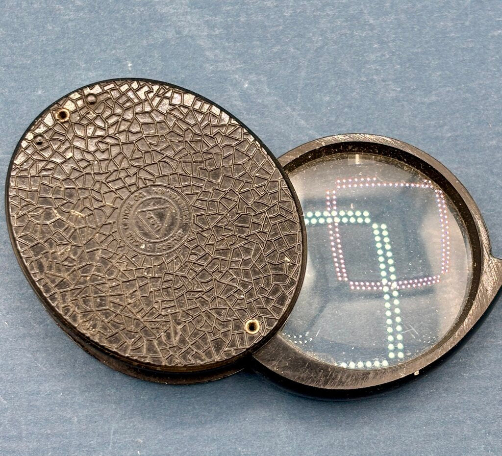 Set of 3 Folding Hand Held Magnifing Glass with Case /j