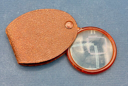 Set of 3 Folding Hand Held Magnifing Glass with Case /j