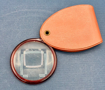 Set of 3 Folding Hand Held Magnifing Glass with Case /j