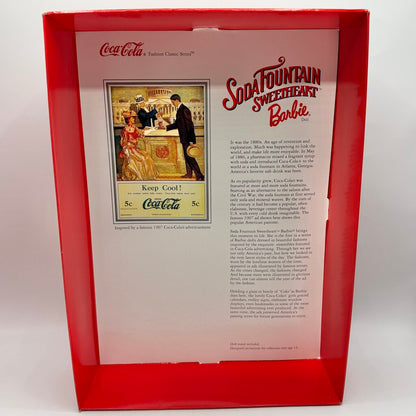 Vintage Mattel 1996 Soda Fountain Sweetheart Barbie Coca Cola Fashion Classic Series in Box /cb