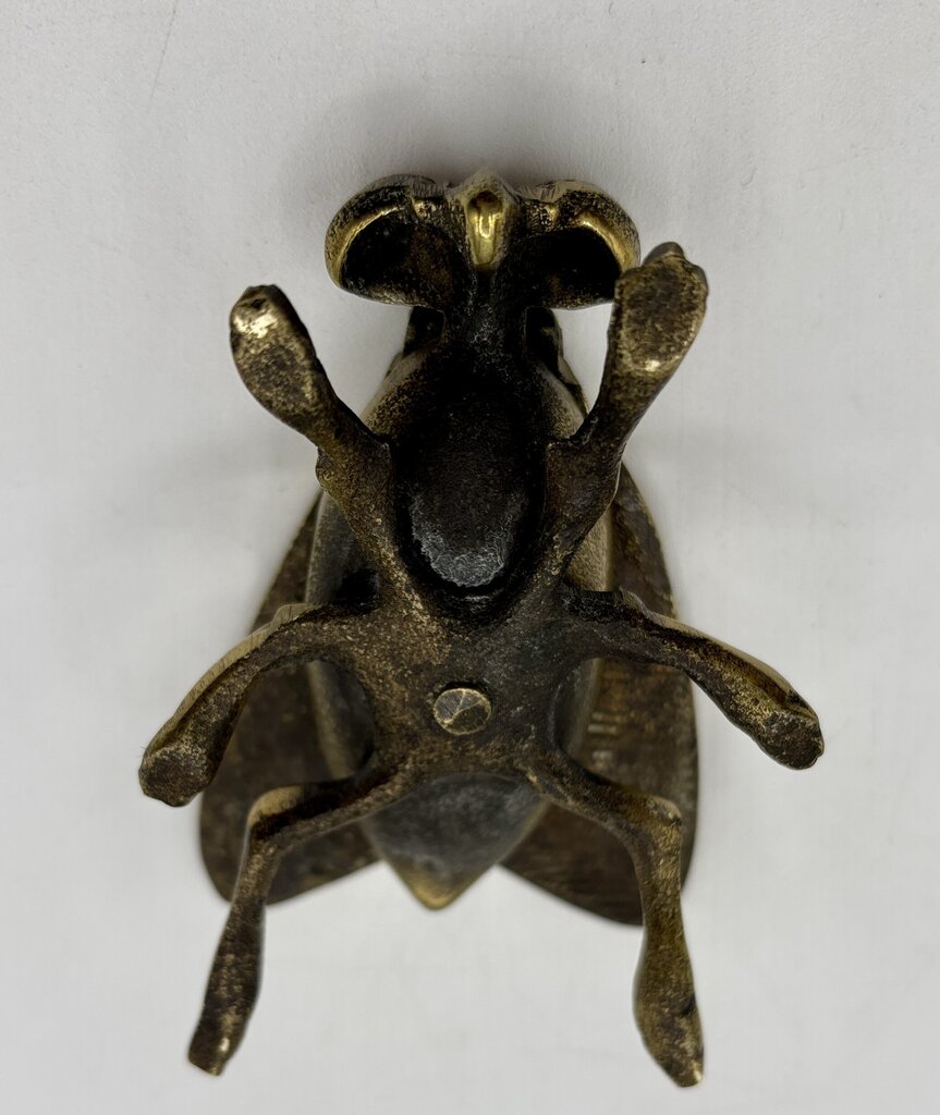 Vtg. Brass Fly Vesta Case/Trinket Box /j