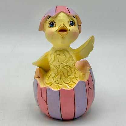 Enesco Jim Shore Heartwood Creek 2022 Easter Chick in Egg Mini Figurine /cb