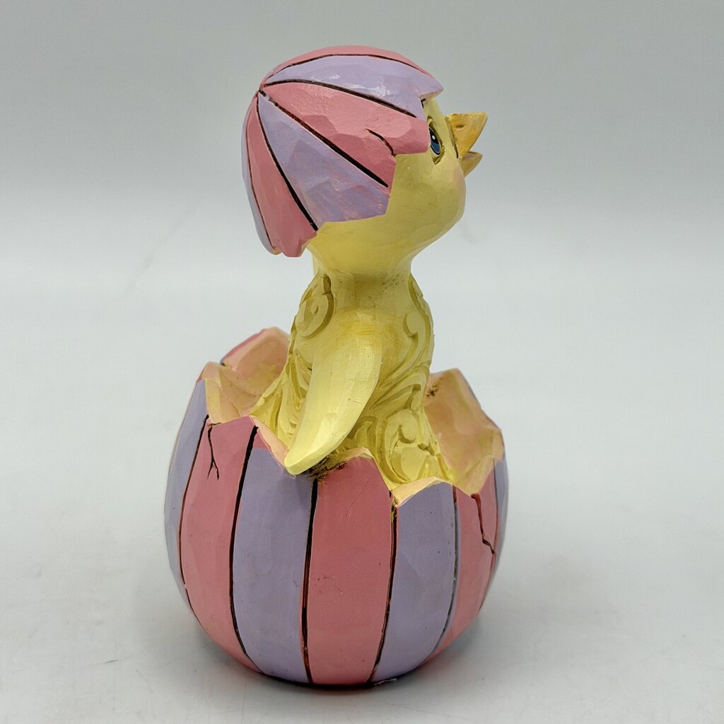 Enesco Jim Shore Heartwood Creek 2022 Easter Chick in Egg Mini Figurine /cb