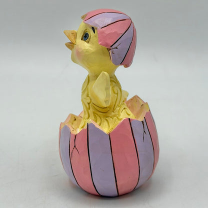 Enesco Jim Shore Heartwood Creek 2022 Easter Chick in Egg Mini Figurine /cb
