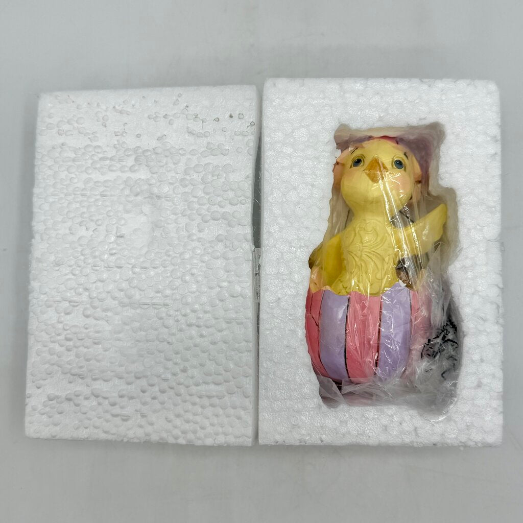 Enesco Jim Shore Heartwood Creek 2022 Easter Chick in Egg Mini Figurine /cb