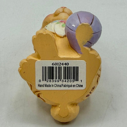 Enesco Jim Shore Heartwood Creek 2022 Easter Bunny With Floral Pattern Mini Figurine /cb
