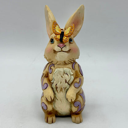 Enesco Jim Shore Heartwood Creek 2023 Mini Bunny with Butterfly Figurine /cb