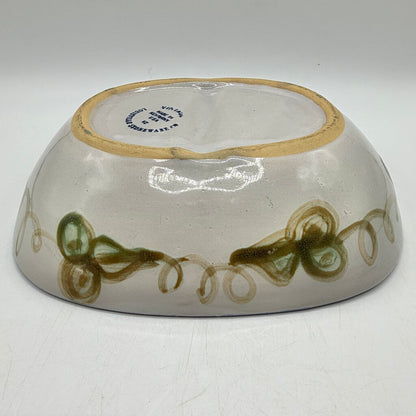 Louisville Stoneware Vintage Blue Grapes Divided Dish Made in Kentucky USA /cb