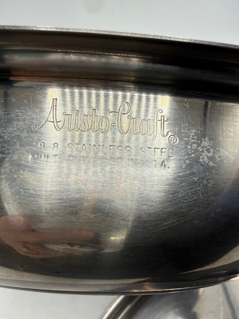 Vintage Aristo-Craft Stainless Steel Pan 8.5” w/lid /rw