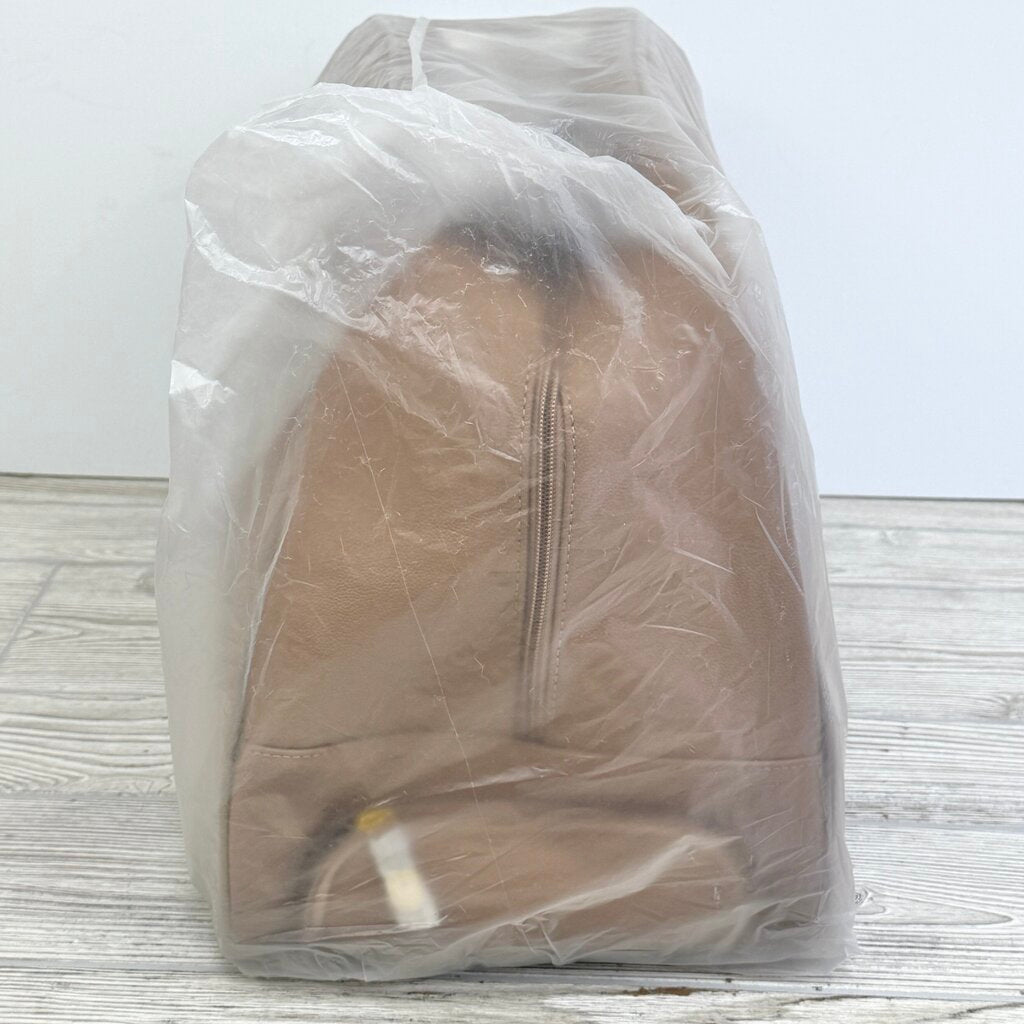 Joy & Iman Genuine Leather Wheeled Duffle Bag Cappuccino Brand New In Factory Packaging /cb