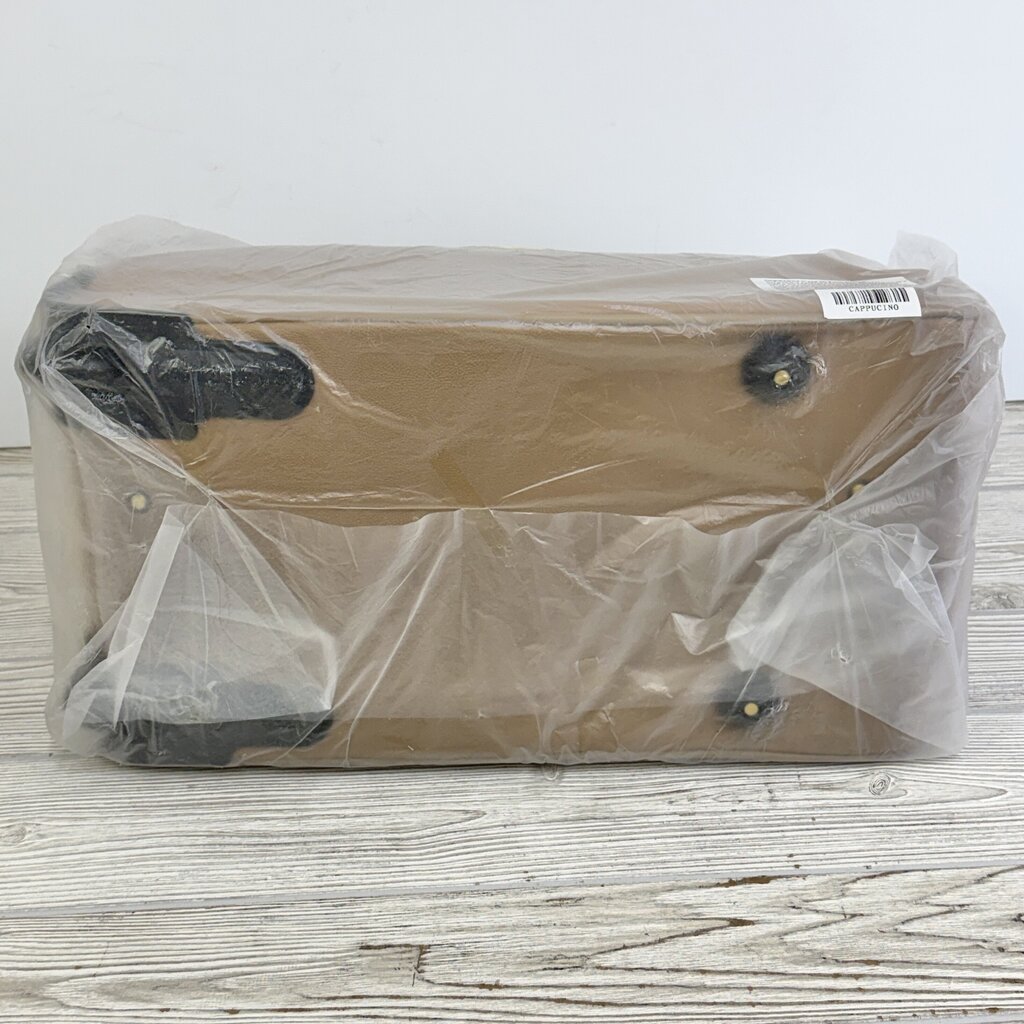 Joy & Iman Genuine Leather Wheeled Duffle Bag Cappuccino Brand New In Factory Packaging /cb