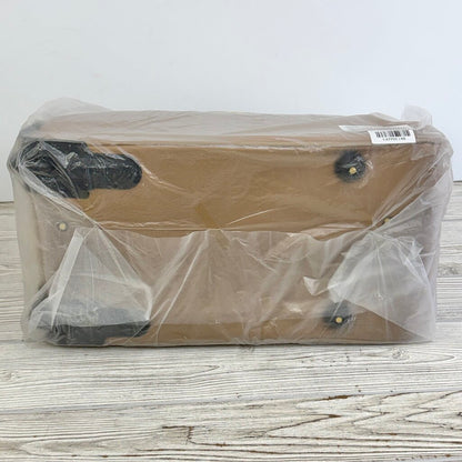 Joy & Iman Genuine Leather Wheeled Duffle Bag Cappuccino Brand New In Factory Packaging /cb