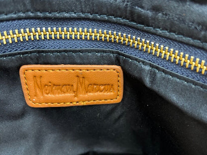 NWT Neiman Marcus Woven Vegan Leather Duffle Bag w/ Shoulder Strap /j