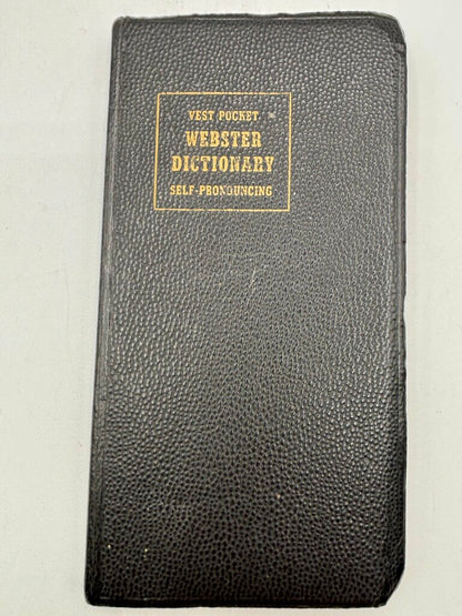 Set of 3 Webster Pocket Dictionaries Vtg. /j
