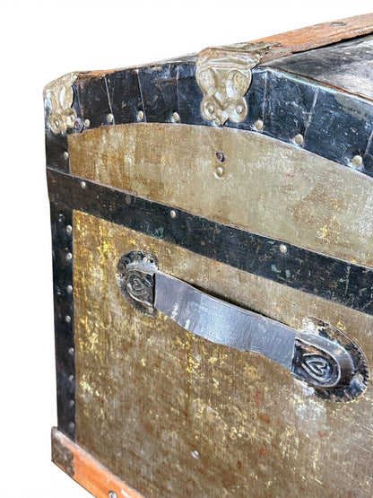 Victorian Humpback Dome-top Steamer Trunk