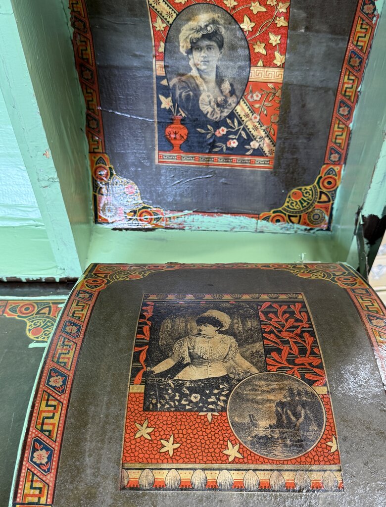 Victorian Humpback Dome-top Steamer Trunk