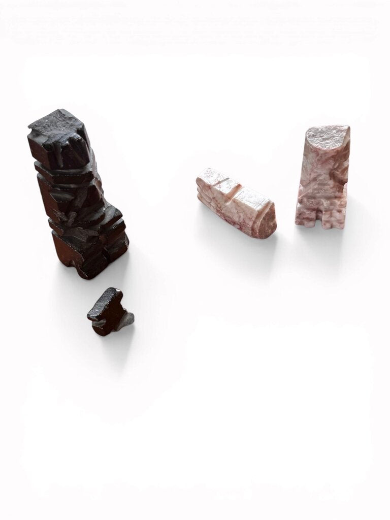 Marble Chess Board And Pieces (BROKEN PIECE)