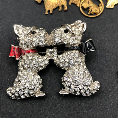 6pc Collection of Scottish Terrier Brooches & Bracelet /b