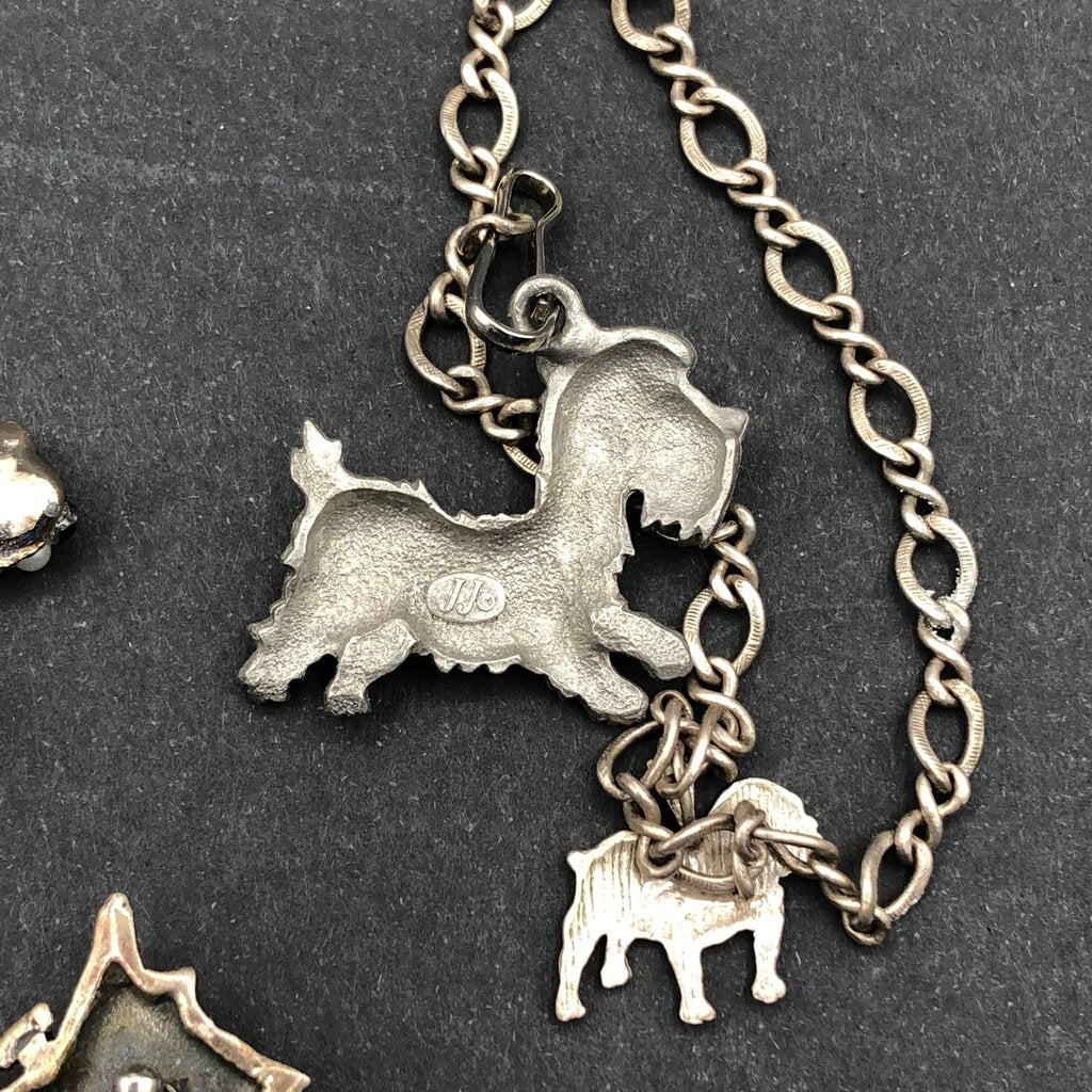 6pc Collection of Scottish Terrier Brooches & Bracelet /b
