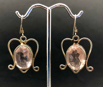 Vintage 4 Pair Sterling Silver & Gemstone Earrings /b