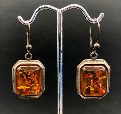 Vintage 4 Pair Sterling Silver & Gemstone Earrings /b