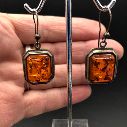 Vintage 4 Pair Sterling Silver & Gemstone Earrings /b
