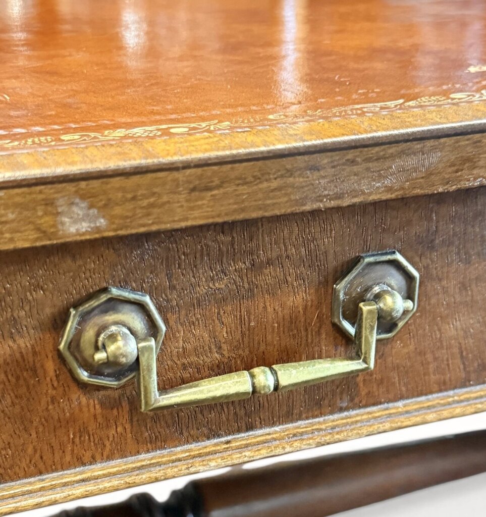 Brandt Furniture Drop Leaf Coffee Table Gold Trim