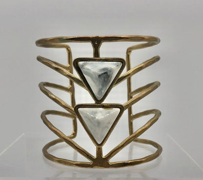 Vintage Artisan Made Brutalist Cuff Bracelet /b