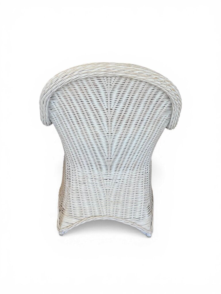 Off White Wicker Chair With Cushion