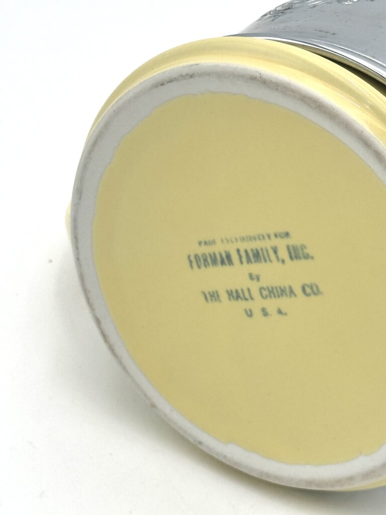 VTG Hall Yellow Teapot With Metal Cover