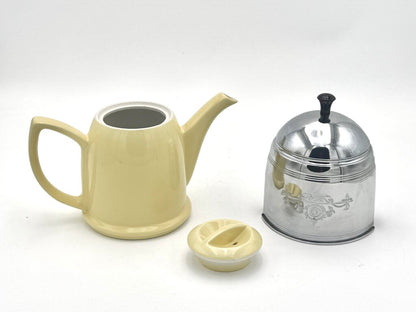 VTG Hall Yellow Teapot With Metal Cover