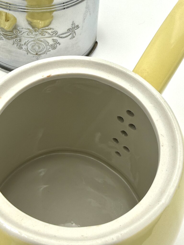 VTG Hall Yellow Teapot With Metal Cover