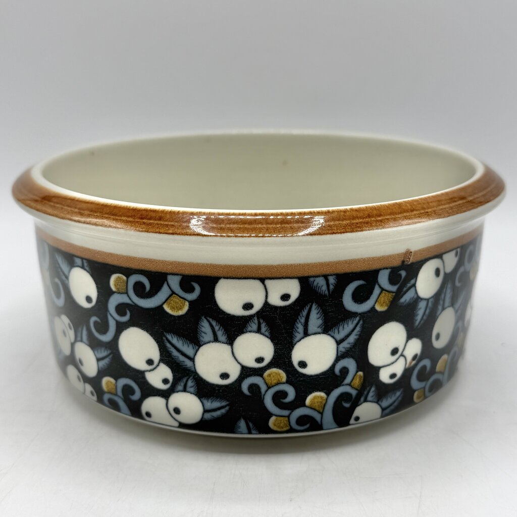 Vintage Arabia Finalnd Taika Mustikka 7 1/2” Round Serving Bowl Blueberries /cb