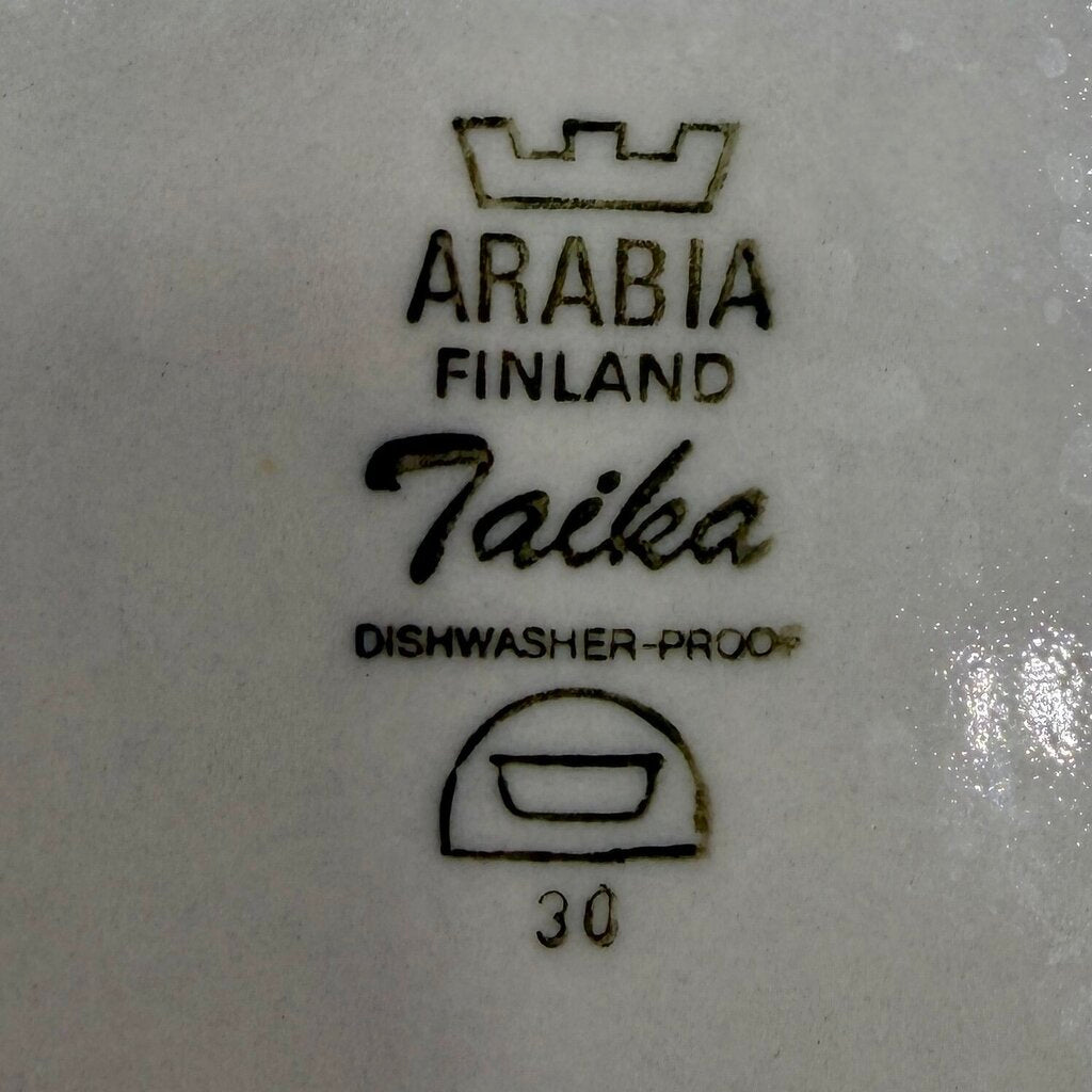 Vintage Arabia Finalnd Taika Mustikka 7 1/2” Round Serving Bowl Blueberries /cb