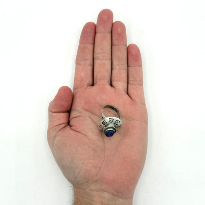 VTG Sterling Silver Purple Amethyst Locket Ring