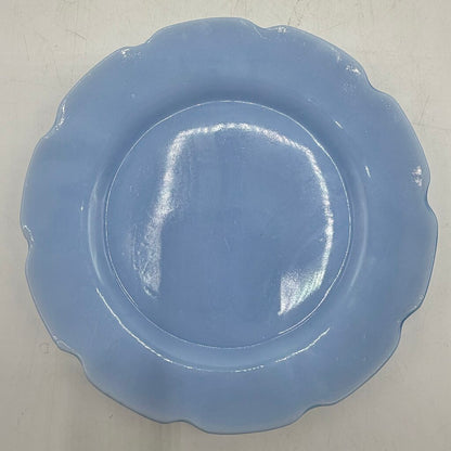 1930s Jeanette Cherry Blossom Delphite Blue Child’s Creamer Sugar Bowl & Plate /cb